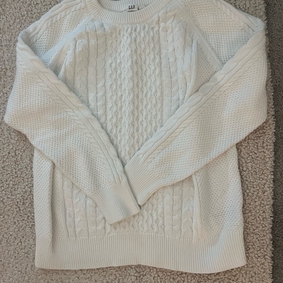 GAP Sweaters - GAP white Textured Knit Crewneck